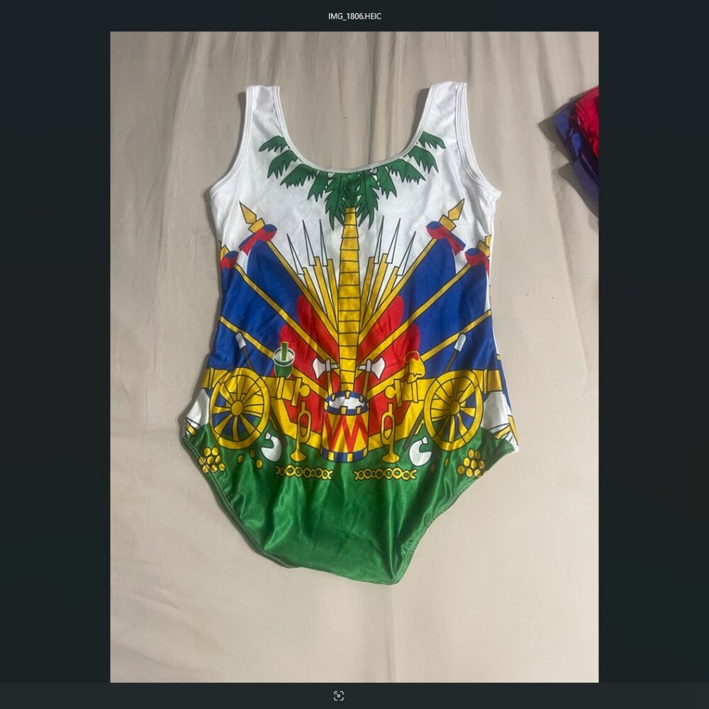 Haitian flag one-piece/bodysuit